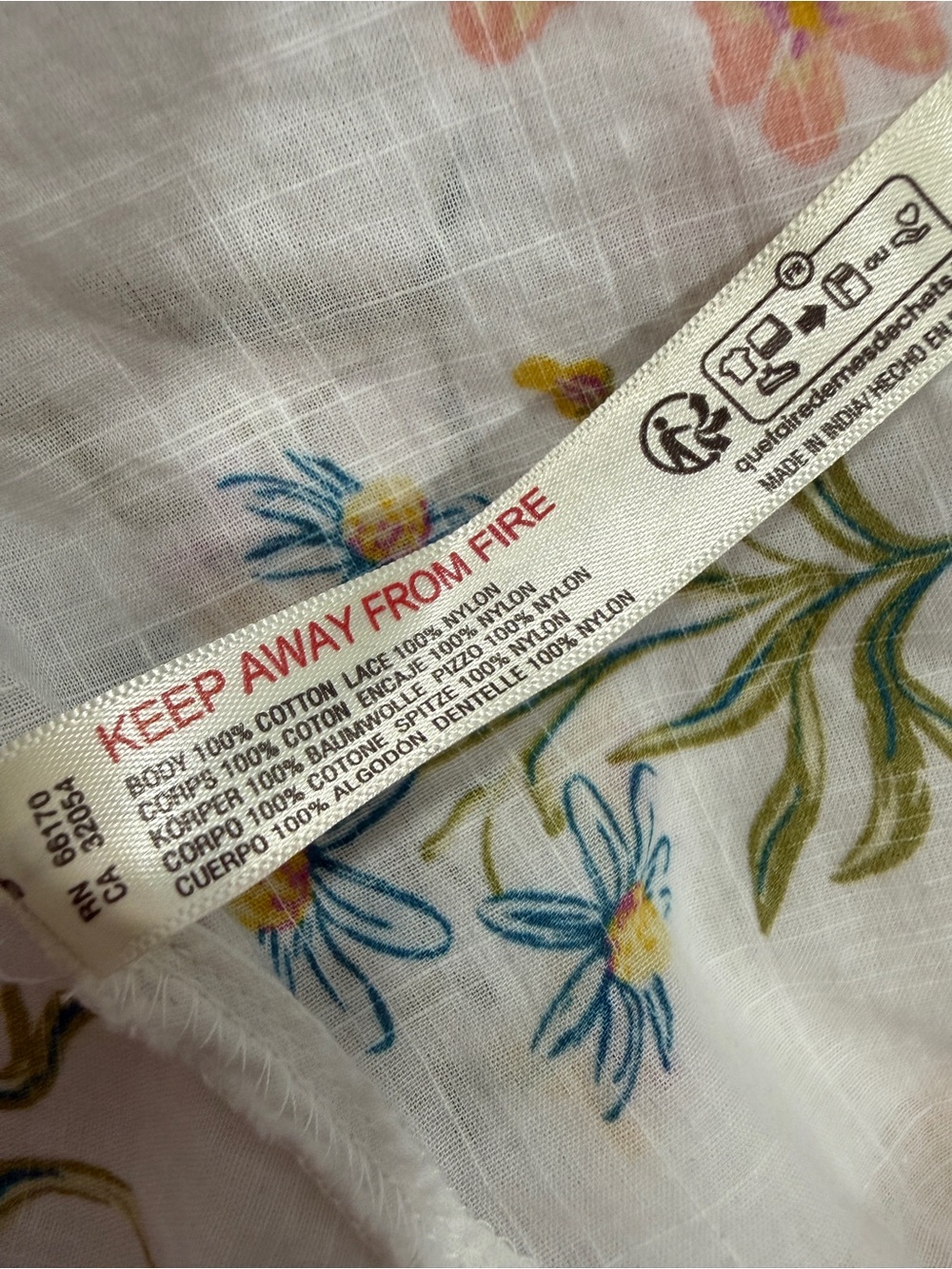 Anthropologie Floral Embroidered Lace Trim Midi Dress Cottagecore Size L Coastal - Picture 6 of 12
